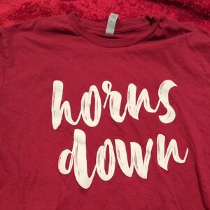 Next Level Apparel Red 'Horns Down' Tee